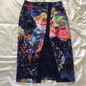 Bardot Colorful Print Pencil Skirt